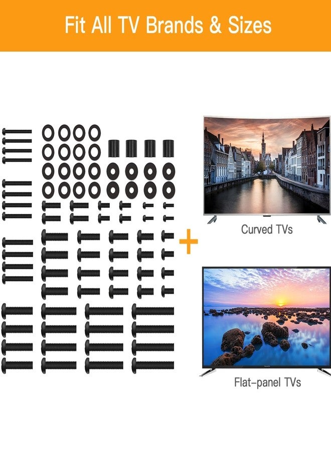 Perlegear Universal VESA screw set for TVs up to 80 inches, contains M4 M5 M6 M8 TV screws, washers and spacers, fastening material for TV wall bracket, TV screws, black - PGUHP2-E - Image 4