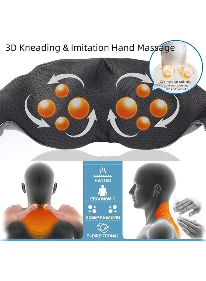 Loquat Neck Massager with Heat, Shiatsu Shoulder Massager with Electric Deep Tissue Kneading Massage, Back, Leg, Foot, Arm, Full Body, Muscles, for Home, Car, Office - Image 2