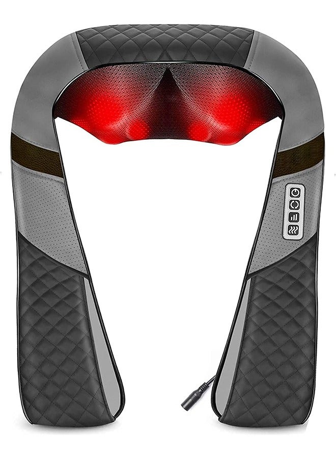 Loquat Neck Massager with Heat, Shiatsu Shoulder Massager with Electric Deep Tissue Kneading Massage, Back, Leg, Foot, Arm, Full Body, Muscles, for Home, Car, Office - Image 1