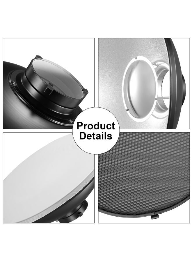 Soonpho 16in/42cm Standard Reflector Beauty Dish with Honeycomb Grid,White Diffuser Sock and Bag,for Bowens Mount Studio Strobe Flash Light Like Neewer VC-400HS VE-300 Godox AD200 AD180 AD360 AD360II - Image 5