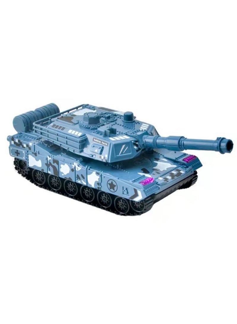 لعبة سيارة القصور الذاتي للأطفال محاكاة نموذج دبابة عسكرية للأولاد على الطرق الوعرة (أزرق مموه) - Image 1