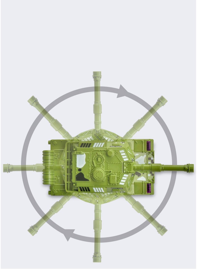 لعبة سيارة القصور الذاتي للأطفال محاكاة نموذج دبابة عسكرية للأولاد على الطرق الوعرة (أزرق مموه) - Image 4