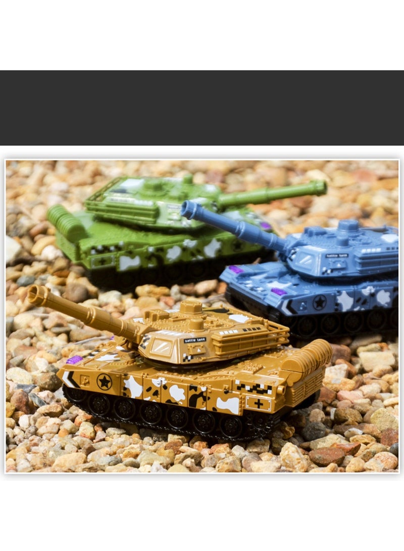 لعبة سيارة القصور الذاتي للأطفال محاكاة نموذج دبابة عسكرية للأولاد على الطرق الوعرة (أزرق مموه) - Image 2