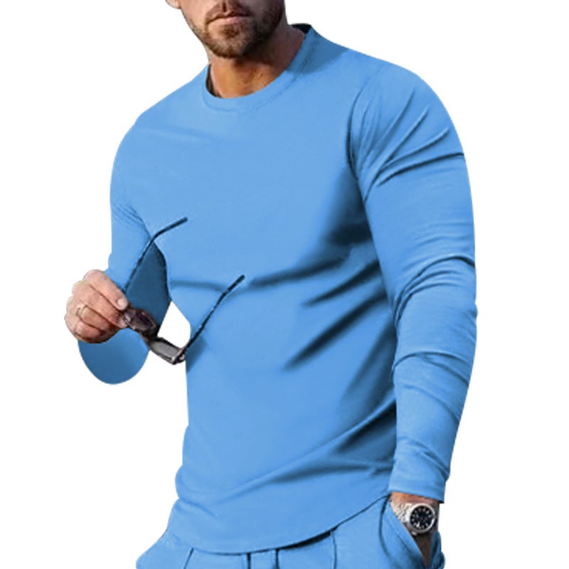 2024 Mens Autumn Casual Sportswear Set Apricot Trousers  - Image 4