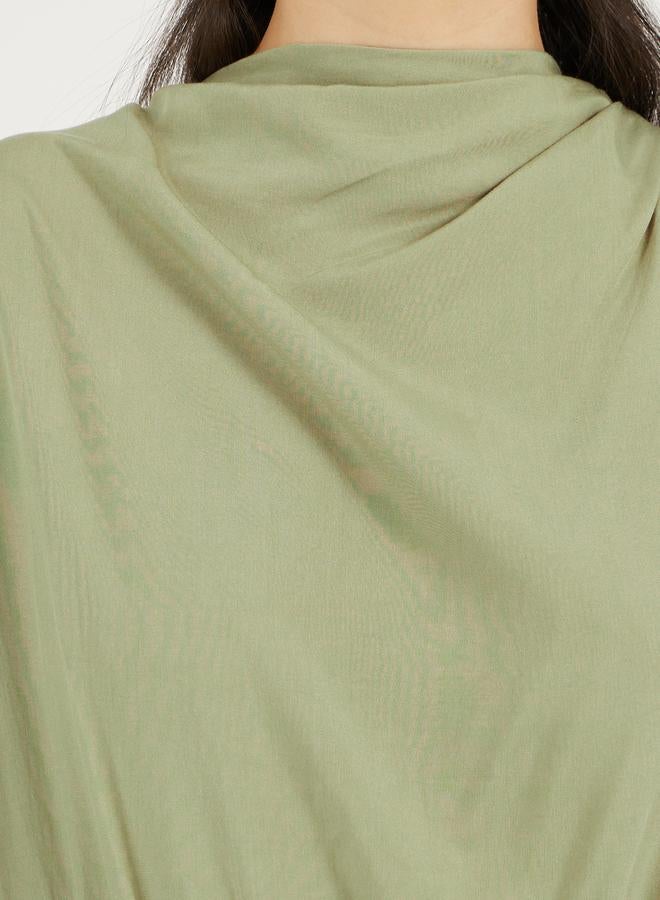 Styli One-Shoulder Midi Dress  - Image 3