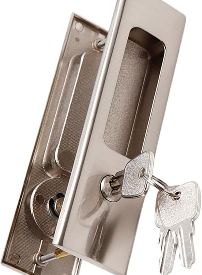 Steel Color Invisible Bathroom Sliding Door Hook Space Saving Anti Lockset Design - Image 1