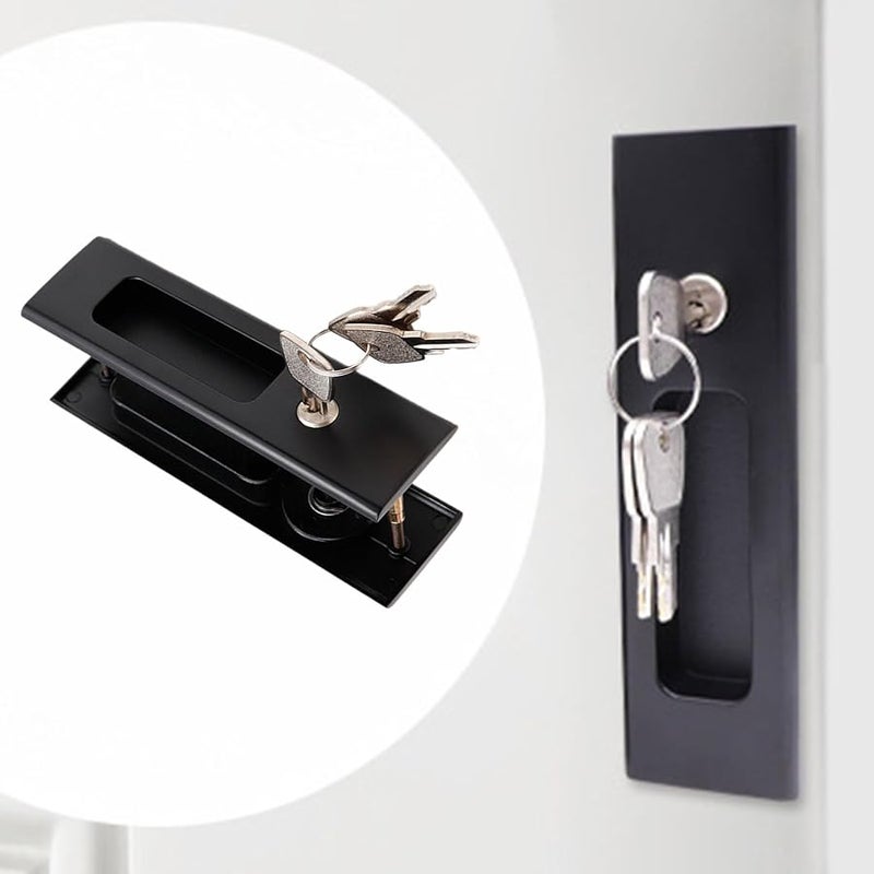 Steel Color Invisible Bathroom Sliding Door Hook Space Saving Anti Lockset Design - Image 3