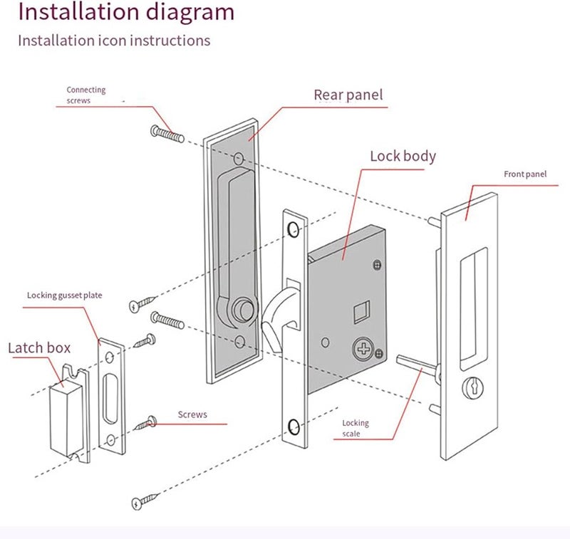 Steel Color Invisible Bathroom Sliding Door Hook Space Saving Anti Lockset Design - Image 4