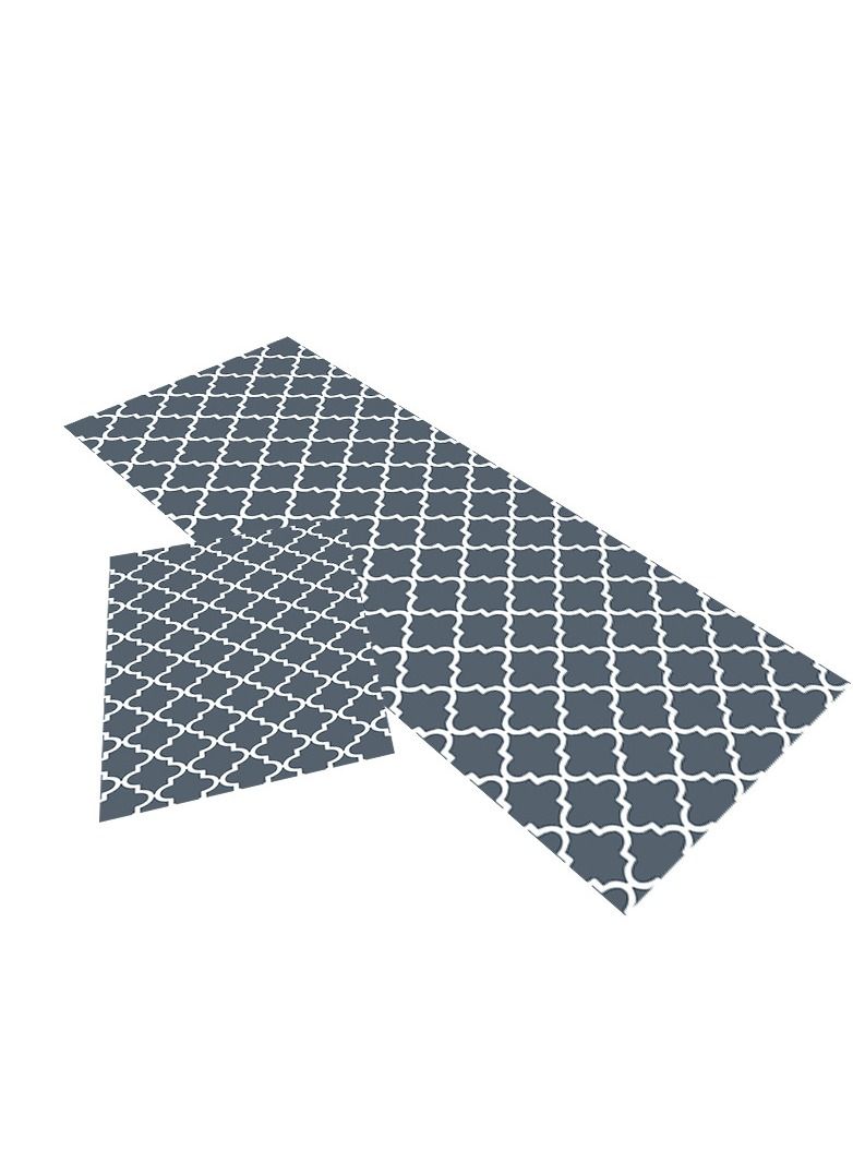 DUNISO Set of 2 Non-Slip Kitchen Rugs and Mats Anti-Fatigue Hallway Kitchen Runner Rug Set Backing Floor Mat for Kitchen Laundry Bathroom Office 40*60cm&40*120cm - Image 2