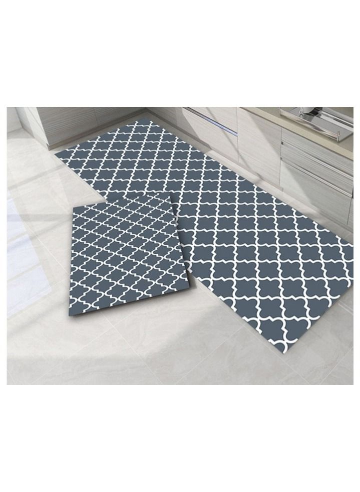 DUNISO Set of 2 Non-Slip Kitchen Rugs and Mats Anti-Fatigue Hallway Kitchen Runner Rug Set Backing Floor Mat for Kitchen Laundry Bathroom Office 40*60cm&40*120cm - Image 3