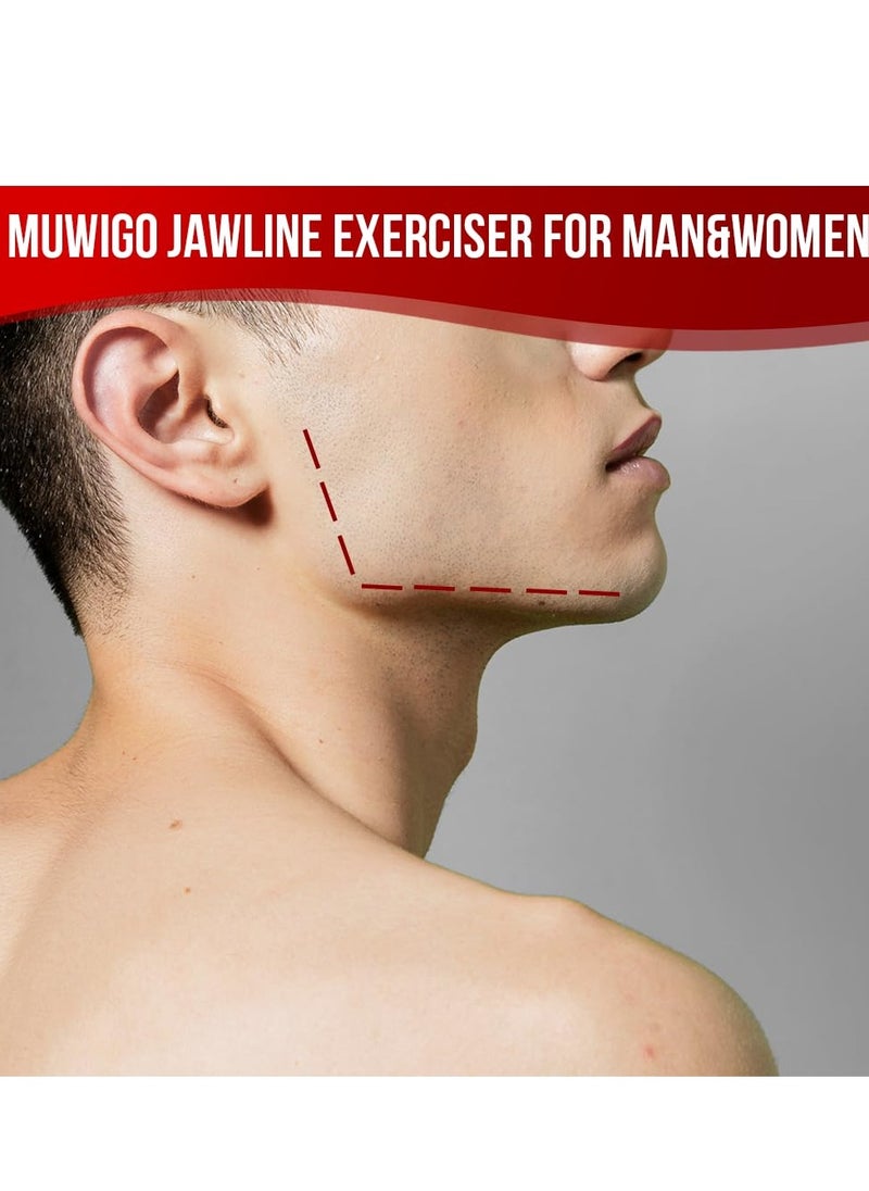 Cuken 2 Piece Black Jaw Exerciser Chisel Ball Powerful Jaw Trainer Face Jawline Shaper Double Chin Reducer Eliminator Neck Trainer Beauty Tools for Facial Line Jawline Exerciser For Beginner, Men & Women  - Image 3
