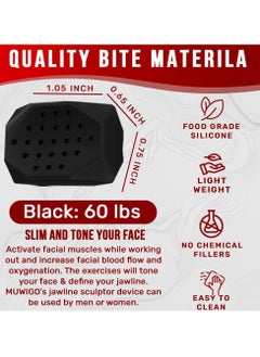 Cuken 2 Piece Black Jaw Exerciser Chisel Ball Powerful Jaw Trainer Face Jawline Shaper Double Chin Reducer Eliminator Neck Trainer Beauty Tools for Facial Line Jawline Exerciser For Beginner, Men & Women  - Image 2