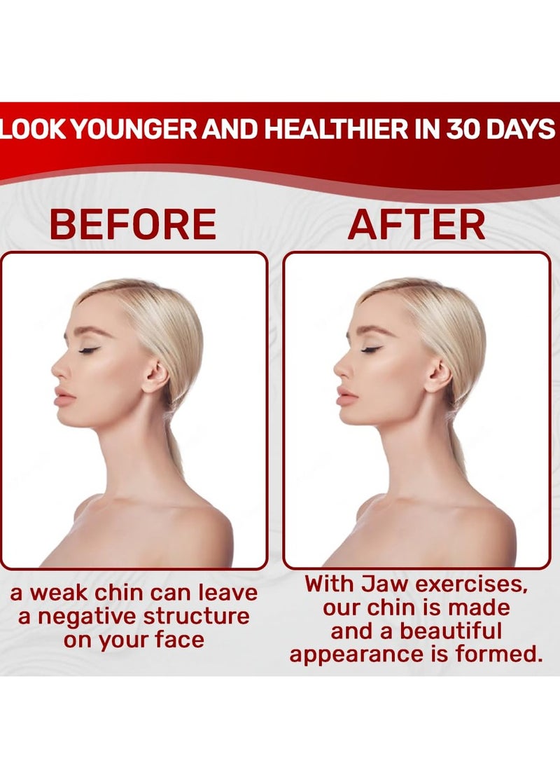 Cuken 2 Piece Black Jaw Exerciser Chisel Ball Powerful Jaw Trainer Face Jawline Shaper Double Chin Reducer Eliminator Neck Trainer Beauty Tools for Facial Line Jawline Exerciser For Beginner, Men & Women  - Image 4