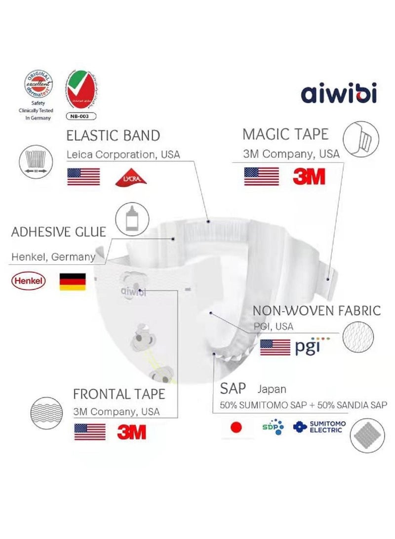 aiwibi Ultra Thin Premium Baby Diapers - Size (5) XLarge 48 Pcs (12-18kg) Super soft, Breathable, High absorbent and Hypoallergenic Diapers - Image 5