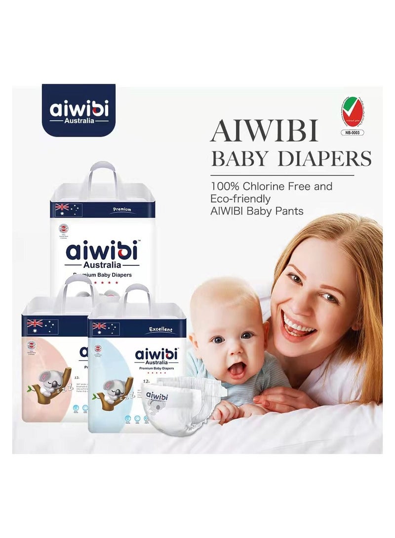 aiwibi Ultra Thin Premium Baby Diapers - Size (5) XLarge 48 Pcs (12-18kg) Super soft, Breathable, High absorbent and Hypoallergenic Diapers - Image 2