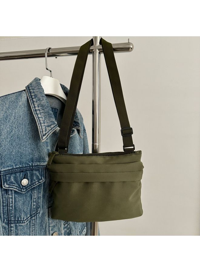 2025 Spring Nylon Cloth Small Square Bag Korean Style Mini Crossbody Bag Trendy Cool Shoulder Bag For Men And Women Mini-Color:White  - Image 2