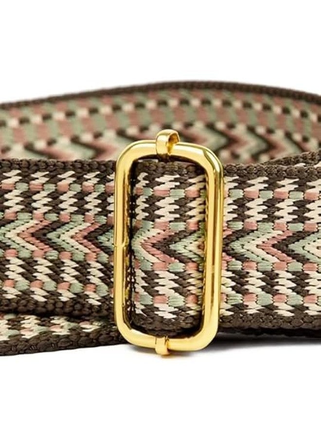 HaveGlam Women’s Textured Crossbody Box Bag with Wide Patterned Strap - Premium Vegan Leather Shoulder Purse, Stylish Messenger Bag with Gold Hardware for Travel & Daily Work - Image 2