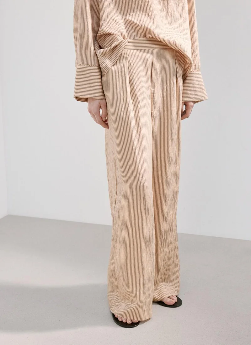 مانجو Striped Lyocell Trousers