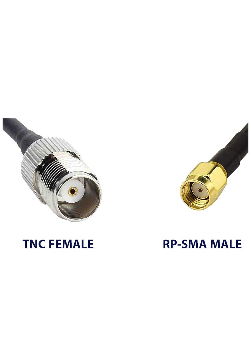 Ohm Ohm TNC Female to RP-SMA Male Antenna Cable RG58  - Image 2