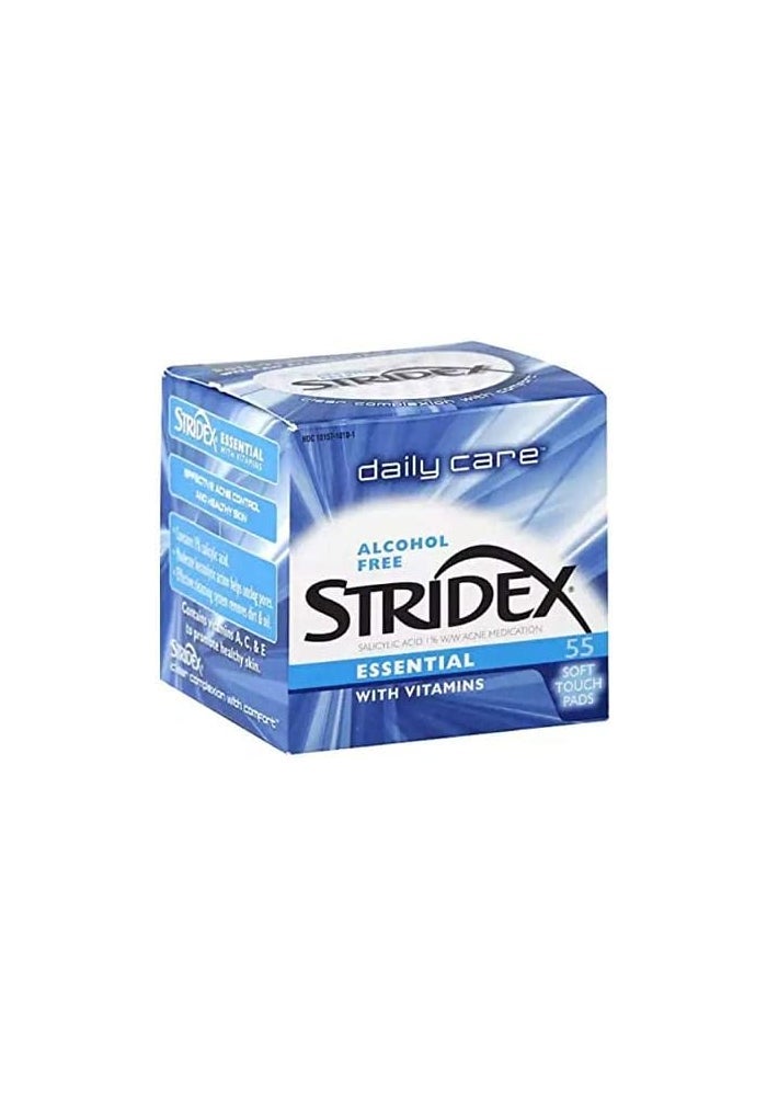 Stridex Essential Single-Step Acne Control Pads - Alcohol Free, 55 Soft Touch Pads with Vitamins - Image 5