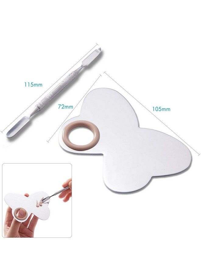 Nesa Pro Salon Stainless Steel Cosmetic Makeup Palette Spatula Mixing Tool (Butterfly) - Image 5