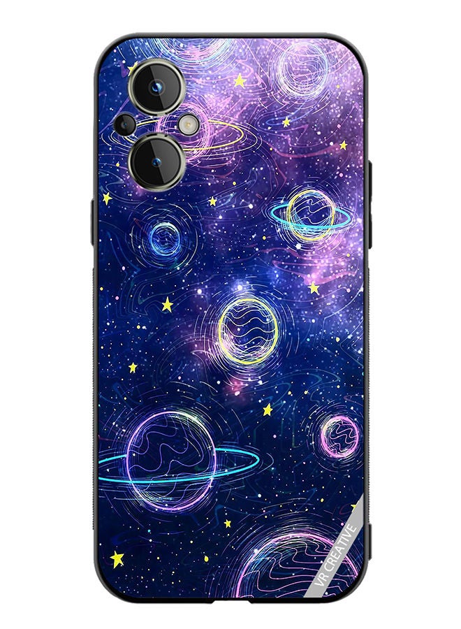 VR CREATIVE Protective Case Cover For OnePlus Nord N20 5G Galaxy Design Multicolour - Image 1