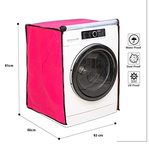 Classic® Front Load Washing Machine Cover Suitable for Bosch 5.5 Kg, 6 Kg (50cmsX63cmsX81cms) Pink - Image 3