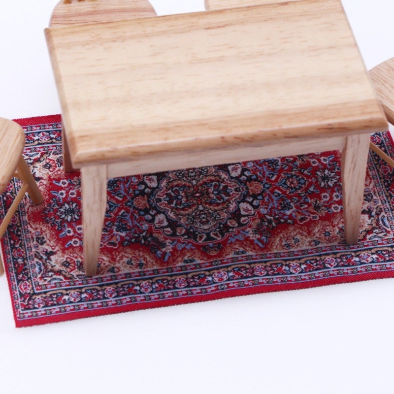 Miniature Dollhouse Rug 10*17 Cm High-quality Fabric - Turkish Style Design Miniature Accessory for Kids Age 6-18, Dollhouse Decoration - Image 3