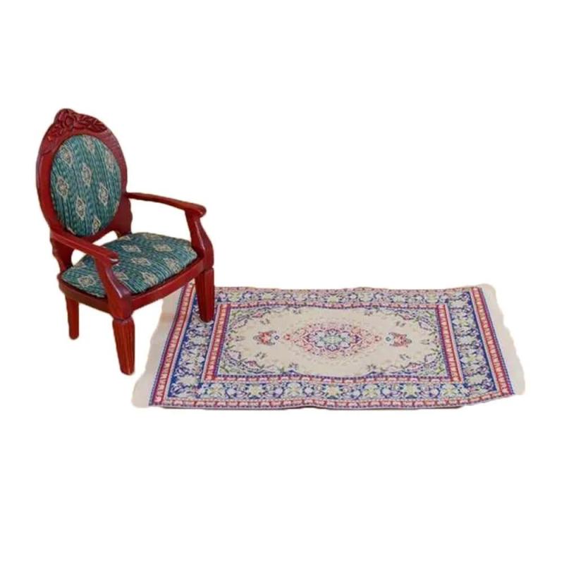Miniature Dollhouse Rug 10*17 Cm High-quality Fabric - Turkish Style Design Miniature Accessory for Kids Age 6-18, Dollhouse Decoration - Image 5