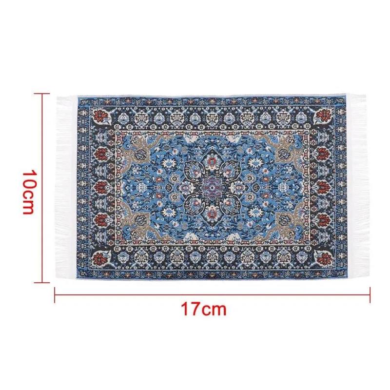 Miniature Dollhouse Rug 10*17 Cm High-quality Fabric - Turkish Style Design Miniature Accessory for Kids Age 6-18, Dollhouse Decoration - Image 2