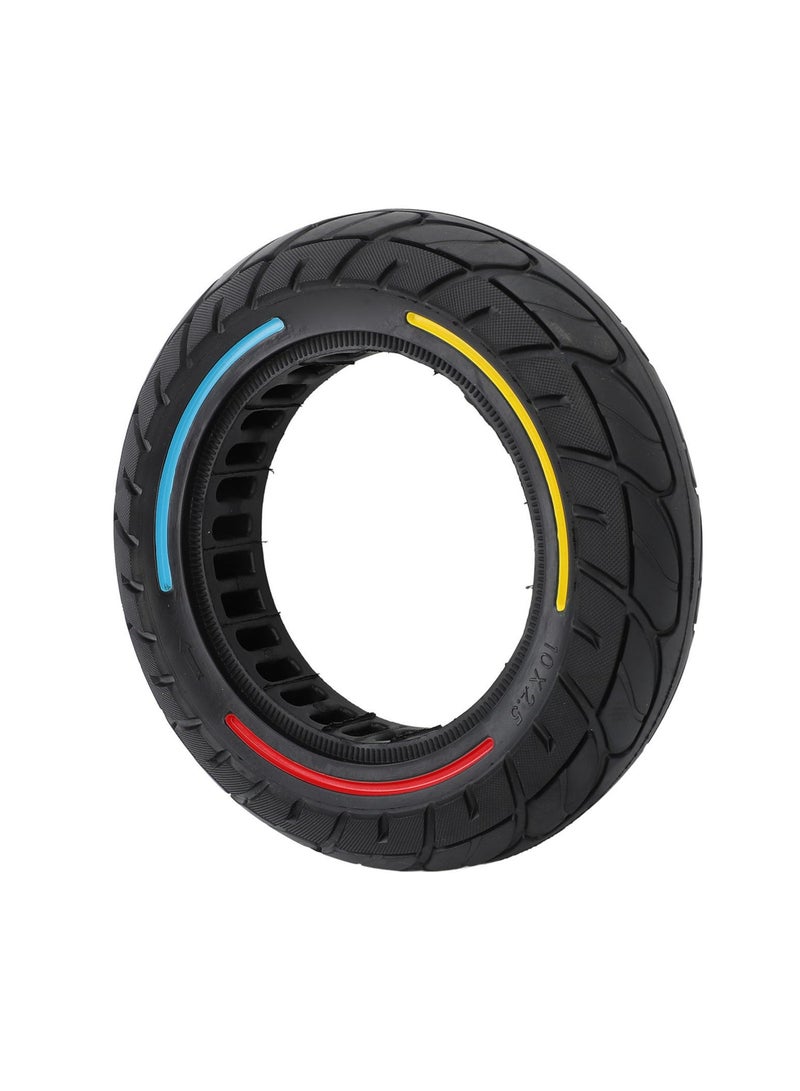 10x2.5 Electric Scooter Tire, 10in Rubber Tire Non Pneumatic Anti Slip Impact Resistant Wheel