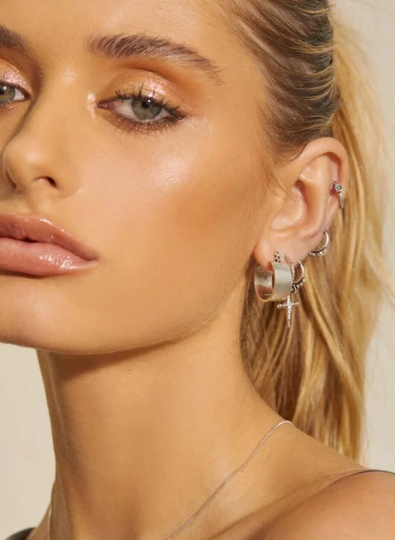 LUV AJ Positano Hoops Silver