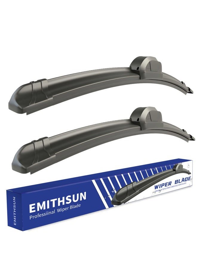 EMITHSUN OEM QUALITY 26" + 17" Premium All-Seasons Durable Stable And Quiet Windshield Wiper Blades(Set of 2) - Image 1