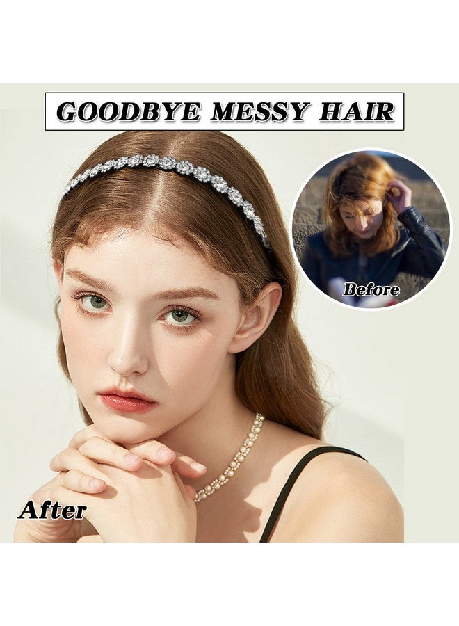Yeshan Teeth Comb Headbands For Women With Rhinestone And Crystal Beaded Plastic Hairbandpack Of 4 - Image 4