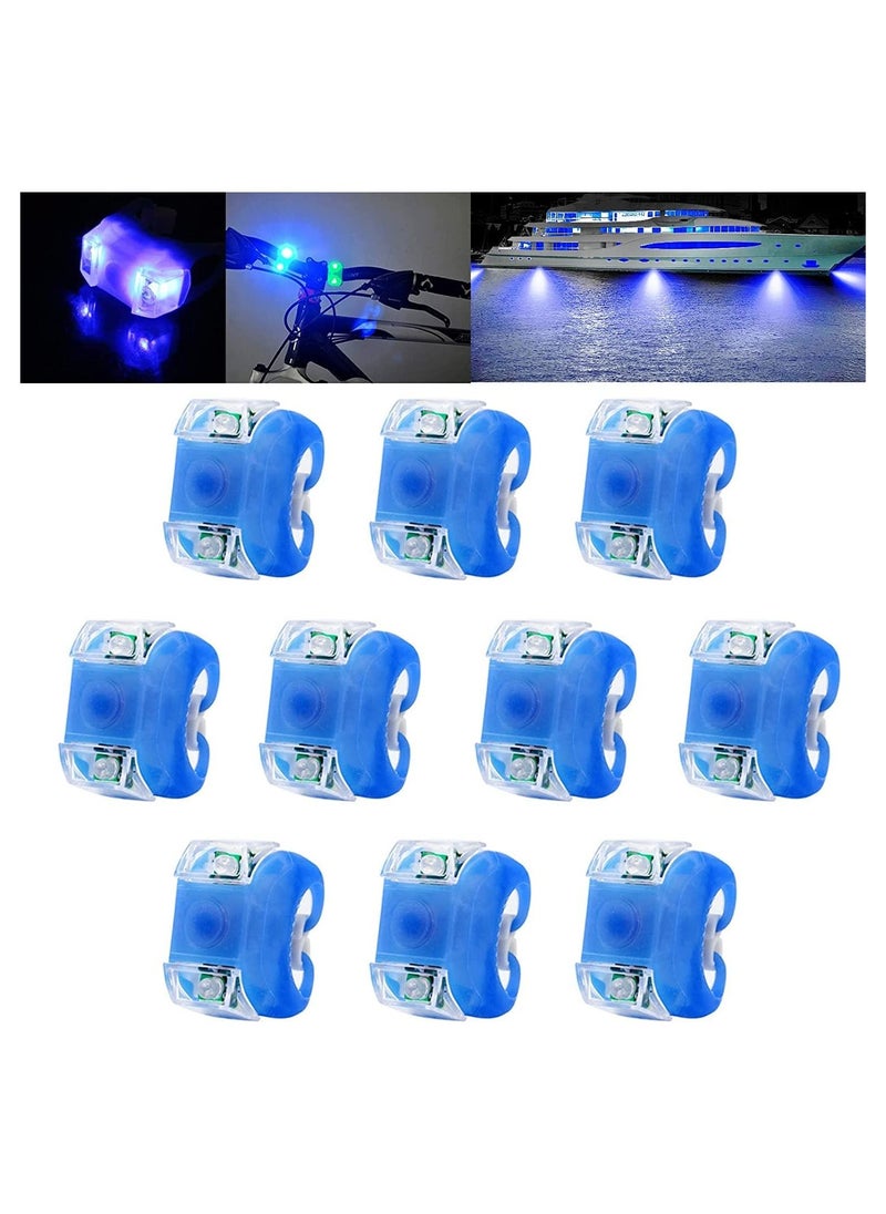 Generic - 12 Pieces LED Boating Lights Navigation Lights LED Safety Boat Lights Boat Bow and Stern Battery Operated with 3 Modes for Boat Pontoon Yacht (Blue) - Image 1