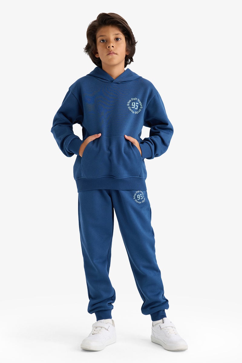 DeFacto Blue Boy Boy Elastic Waist Printed Sweatpants Casual - Image 1