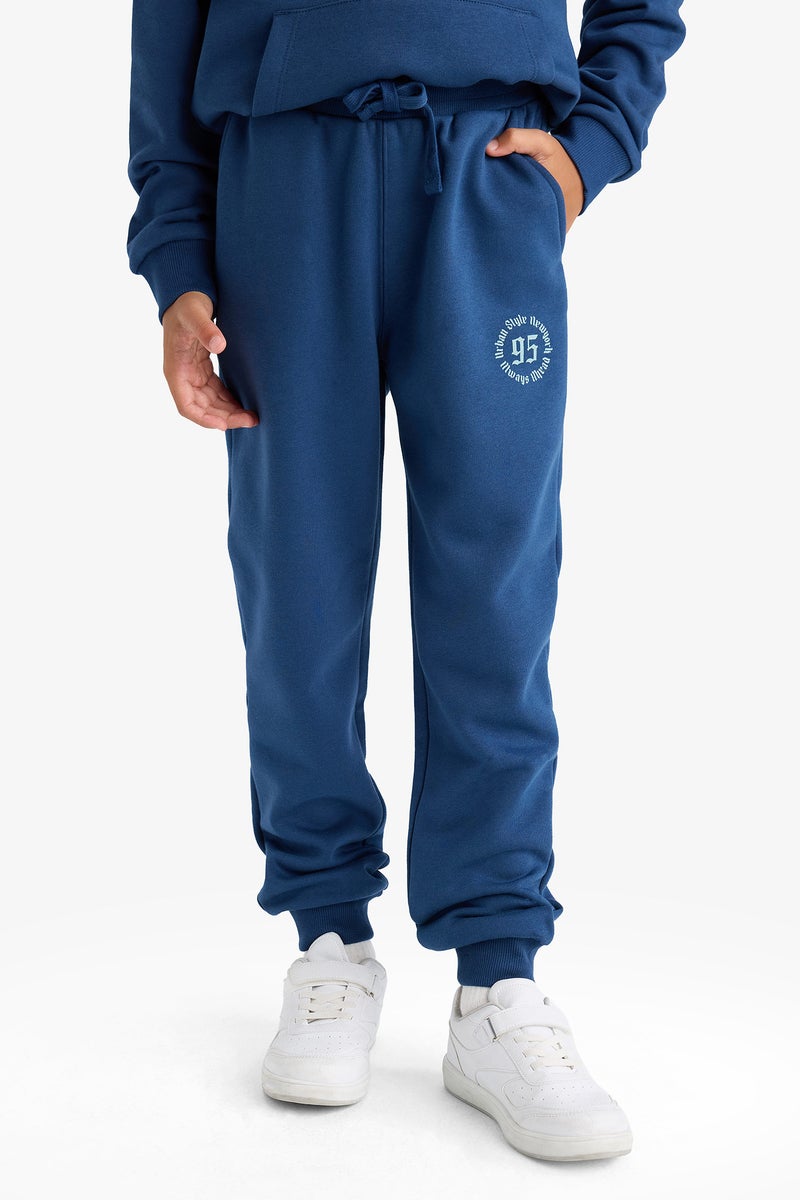 DeFacto Blue Boy Boy Elastic Waist Printed Sweatpants Casual - Image 5