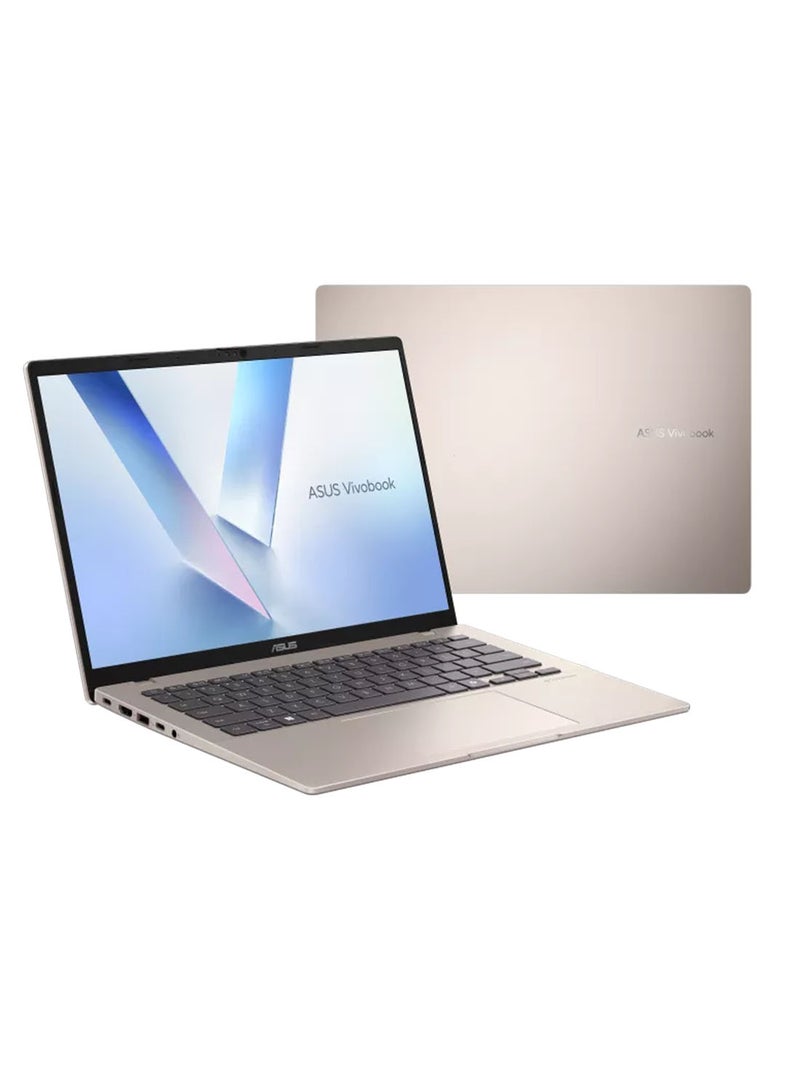 ASUS Vivobook 14 Laptop With 14 Inch WUXGA (1920x1200) Display, AMD Ryzen AI 7 445 Processor Processor/16GB RAM DDR5/512GB SSD/Windows 11 Home/AMD Radeon Graphics/ English/Arabic Platinum Gold - Image 2