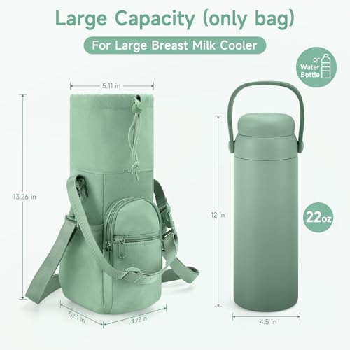 HavenMinds Portable Travel Bag for Breast Milk Cooler Fits Milk Cooler Portable BreastMilk Chiller LeakproofInsulated ScratchResistant Bottle Carrier with Shoulder Strap Extra Storage - Image 3
