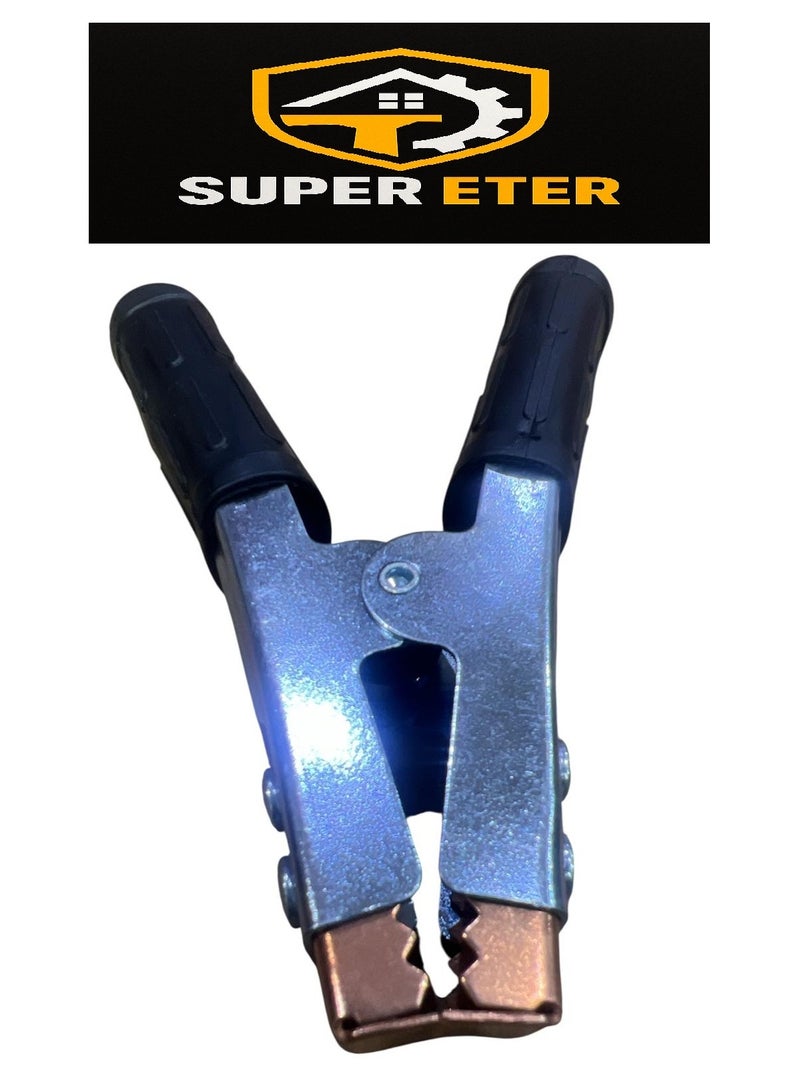 سوبر  ايتير طقم مشابك بطارية SUPER ETER بقطبين الموجب (الأحمر) والسالب (الأسود) نوعية ممتازة وثقيلة رأس اشتراك بطارية تمساح احترافي نحاس عالي التوصيل لشحن بطاريات السيارات والأجهزة الكهربائية موديل 10005387 - Image 5