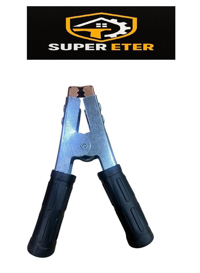 سوبر  ايتير طقم مشابك بطارية SUPER ETER بقطبين الموجب (الأحمر) والسالب (الأسود) نوعية ممتازة وثقيلة رأس اشتراك بطارية تمساح احترافي نحاس عالي التوصيل لشحن بطاريات السيارات والأجهزة الكهربائية موديل 10005387 - Image 2