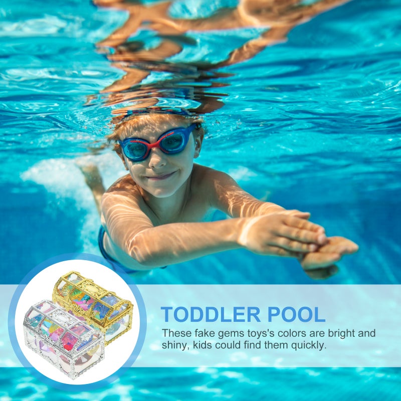 1 Set Underwater Toy Fake Toy Kids Diving Toy with Treasure Box for Bath - Image 3