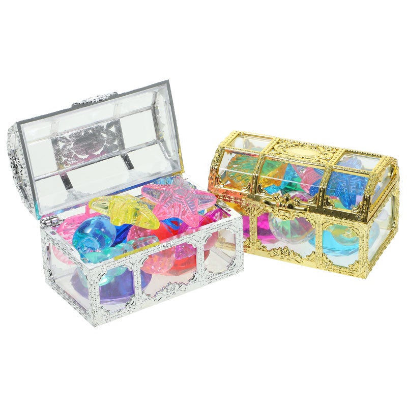 1 Set Underwater Toy Fake Toy Kids Diving Toy with Treasure Box for Bath - Image 1