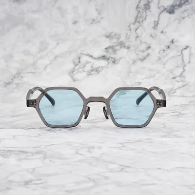 Explicit Poets Explicit Poets Unisex Leon Gray-Blue Stylish Sunglasses, 44EP11