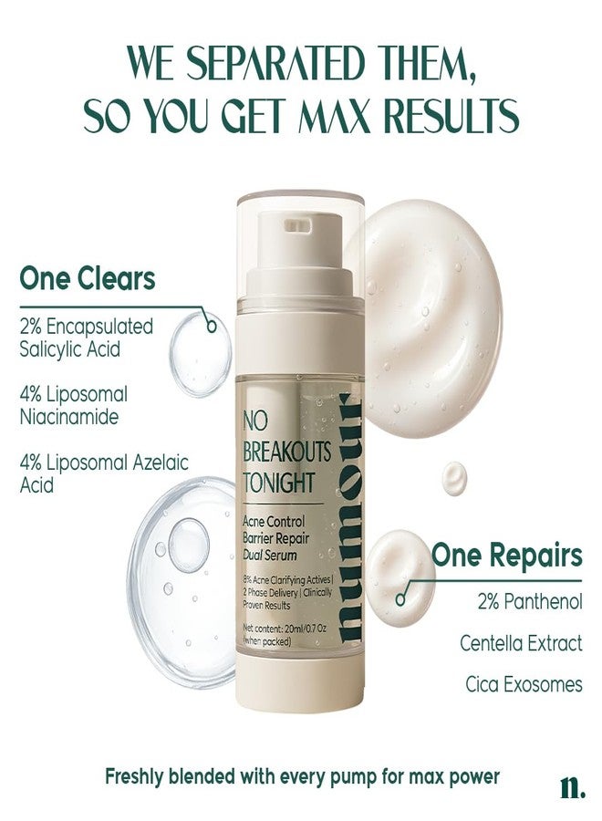 Numour No Breakouts Tonight| Dual Acne face Serum 20ml | 8% Actives 2% Encapsulated Salicylic + 4% Niacinamide + Azelaic Acid & Zinc | Acne‑Prone & Sensitive Skin - Image 3