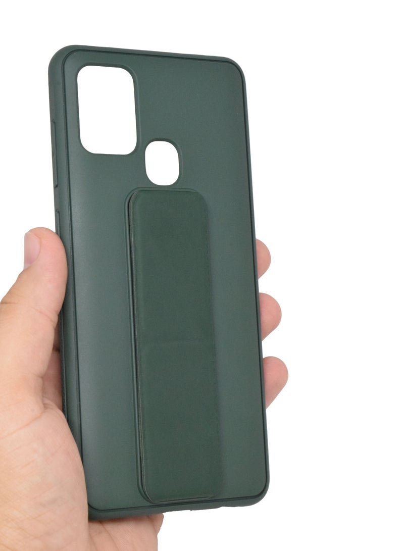 BORTONY Galaxy A21s Case, Fully Covered With Finger Grip Stand Holder Anti Slip Shockproof Protective Case Cover For Samsung Galaxy A21s - Image 3