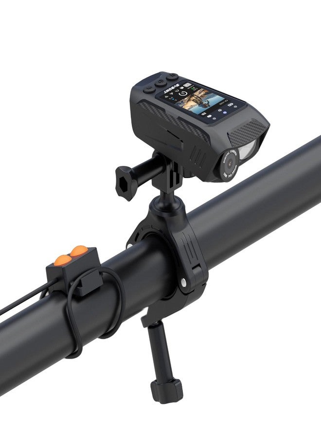 SVBONY Bike Camera with Smart Display, 4K60fps Action Camera with GPS Tracker, Cycling Speedometer/Odometer, Anti-Shake, Bike Lights, Bell, Waterproof, Bike Computer with APP Support (Without TF Card - Image 1