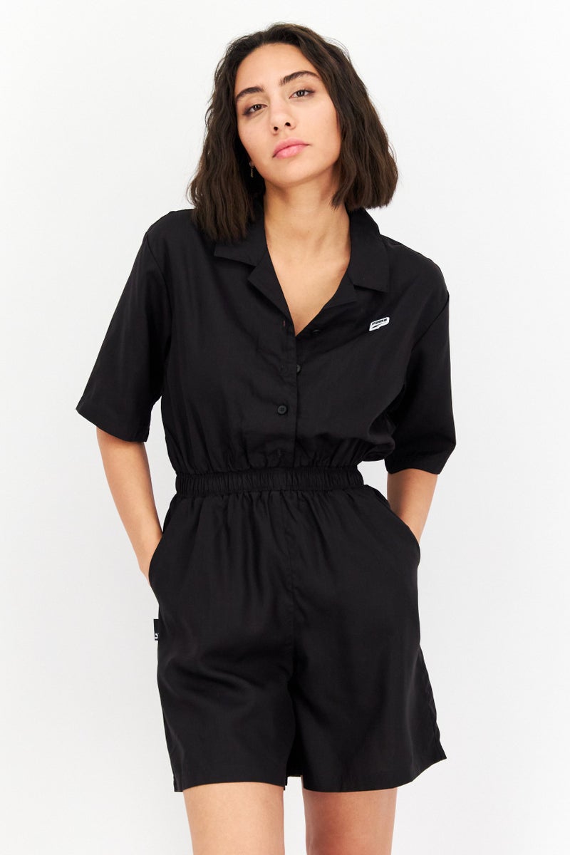 PUMA Women Relaxed Fit Brand Logo Training Playsuits, Black - Image 1