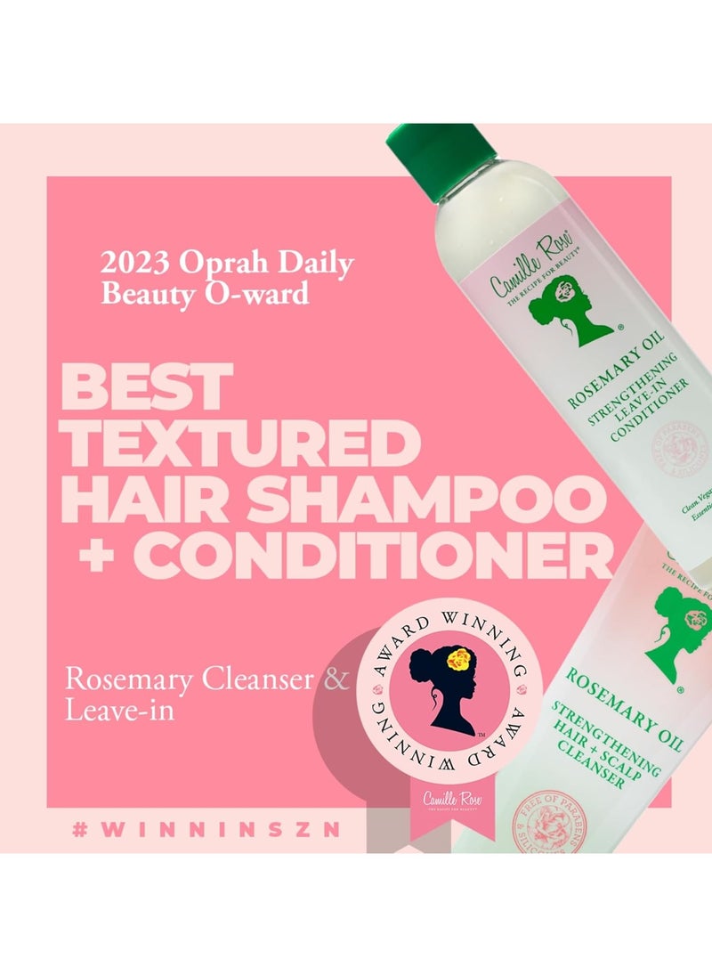 Camille Rose Naturals - Camille Rose Strengthening Leave-In Conditioner with Rosemary Oil| Castor Oil, Peppermint and Essential Oil Conditioner | Encourages hair growth and strengthening Perfect for detangling hair and a natural moisturizer, 8 oz - Image 1