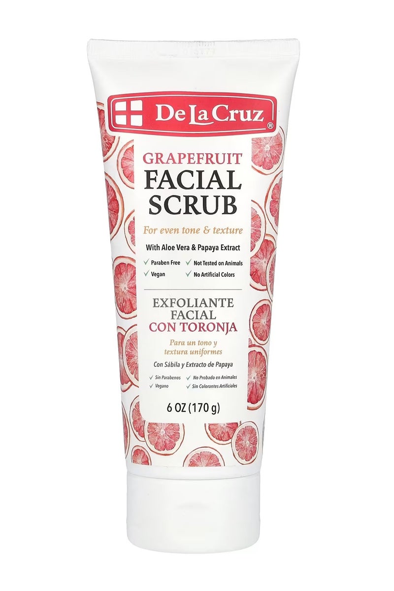 دي لا كروز مقشر الوجه ، الجريب فروت ، 6 أونصة (170 جم)